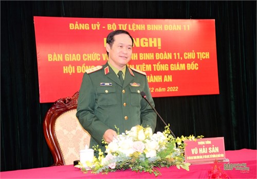 Bàn giao chức vụ Tư lệnh Binh đoàn 11, Chủ tịch Hội đồng thành viên kiêm Tổng Giám đốc Tổng Công ty Thành An