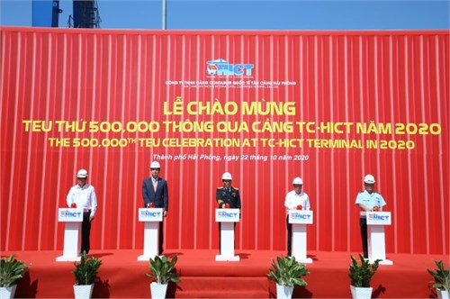 Cảng Container Quốc tế Tân Cảng Hải Phòng đón TEU thứ 500.000 thông qua năm 2020 